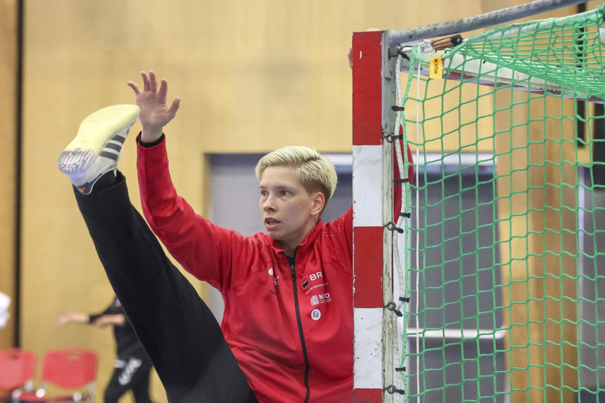 Choreo des M-Block, luxemburgische Fahne, Blockfahne Handball