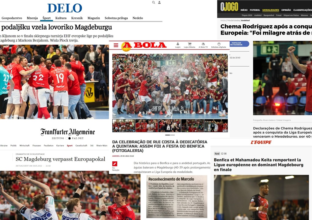 Gigantes! How newspapers cover Benfica's glory